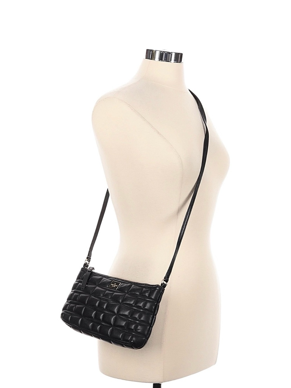 kate spade Carey Zip Top Leather Puffer  Crossbody Bag RARE